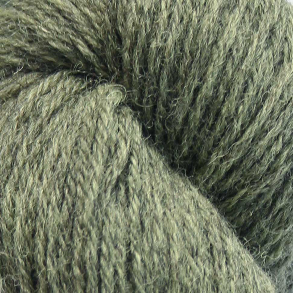 Close-up of a skein of green yarn