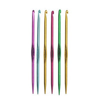 Set of colorful  Handi Tools with a crochet hook on one end and a knitting needle on the other end.